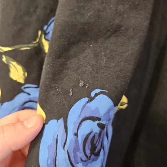 Dress Tells Prom/formal Black Mini Dress With Blue Flowers! - Picture 2 of 9